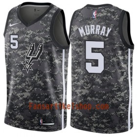 San Antonio Spurs Trikot Dejounte Murray 5 Nike City Edition Schwarz Swingman - Herren